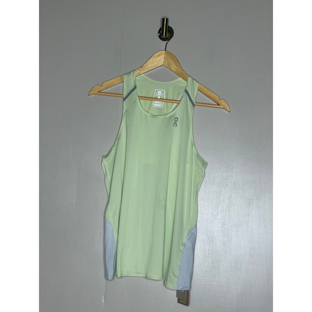 On Running Tank-T Womens Small Green Gray Performance Running Tank NWT